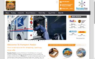 Pumpkin Postal Packaging website