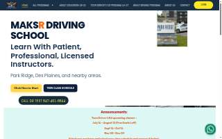 MAKSR Driving School Inc. of Mount Prospect website