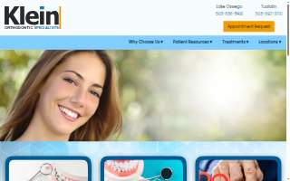 Klein Orthodontics website
