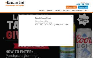 Knuckleheads Bar & Grill website