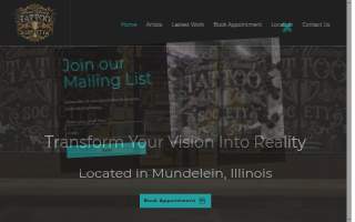 Award Winning Tattoo Society website