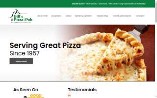 Bill's Pizza & Pub website