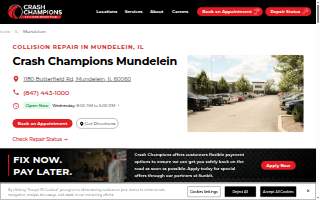 Crash Champions Collision Repair Mundelein website