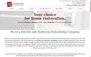Wilson Home Restorations website