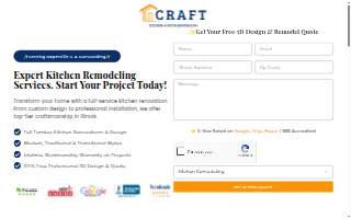 Craft Kitchen & Bath Remodeling website