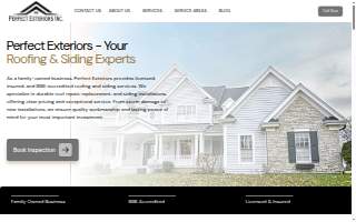 Perfect Exteriors Inc. website