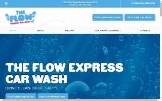 The Flow Express Car Wash website