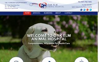 Oak Elm Animal Hospital website