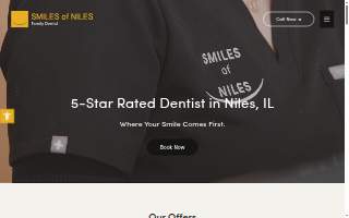 Smiles Of Niles - Family and Implant Dental website