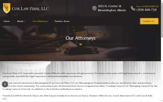 Cox Law Firm, LLC of Normal website