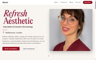 Refresh Aesthetics and Wellness website