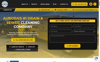 Aurora Sewer Cleaning Corp website