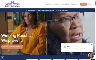 McCreadyLaw Injury Attorneys of North Aurora website