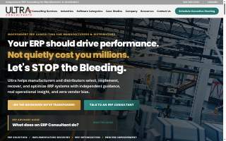 Ultra Consultants website