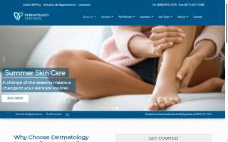 Dermatology Partners Center For Aesthetics website