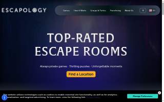 Escapology Escape Rooms of Northbrook website