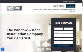 Forde Windows & Remodeling Inc. website