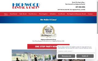 Highwood Rental & Party of Northbrook website