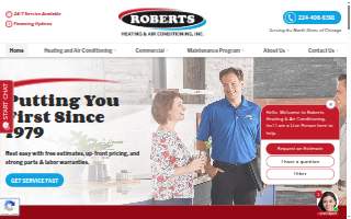 Roberts Heating & Air Conditioning, Inc. of Northbrook website