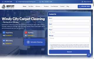 Windy City Carpet Cleaning website