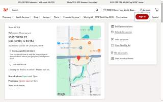 Walgreens Pharmacy of Oak Forest website