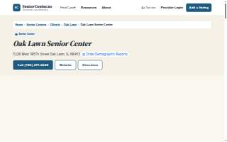 Oak Lawn Senior Center website