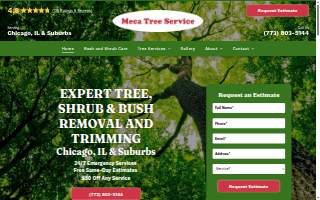 Meca Tree Service of Oak Park website