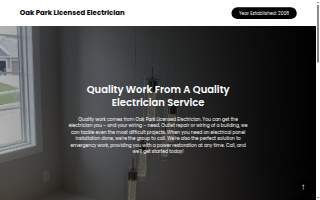 Oak Park Licensed Electrician website