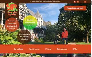 Yuppie Puppy Dog Walking of Oak Park website