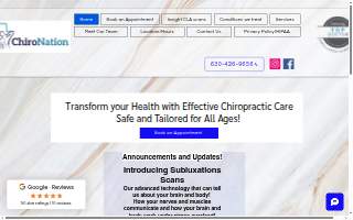 ChiroNation Chiropractic & Wellness Clinic website