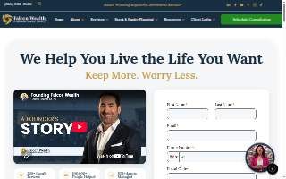 Falcon Wealth Planning website