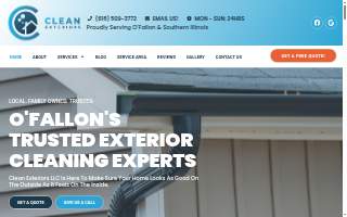 Clean Exteriors website