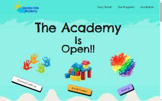 Creation Kids Academy website