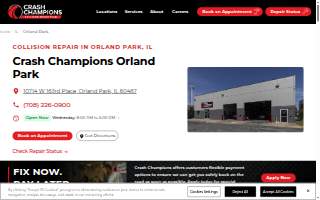 Crash Champions Collision Repair Orland Park website