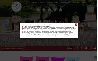 Creative Cakes Bakery website