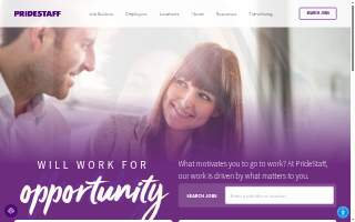 PrideStaff website