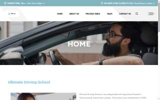 Ultimate Drving School website