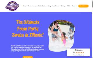 Foam Party All Stars website