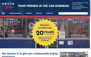 Hetts Auto Sales LLC website