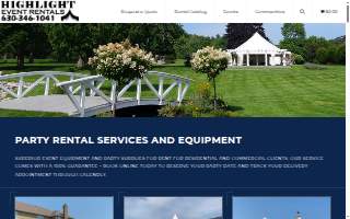 Highlight Event Rentals website