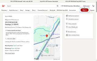 Walgreens of Oswego website