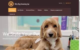 Dirty Dog Grooming Spa website