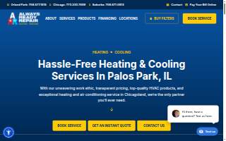 Always Ready Repair of Palos Heights website