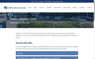 Healthonomic Primary Care - Palos Heights website