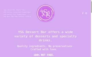 YSG Dessert Bar website