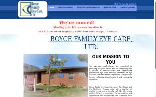Boyce Family Eye Care Ltd. website