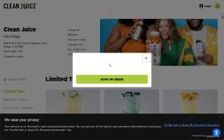 Clean Juice website