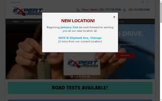 Expert Driving School website