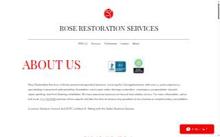 Rose Restoration Services website
