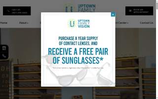 Uptown Family Vision website